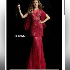 ❤️❤️ JOVANI  Embellished Fringe Evening Prom Dress❤️❤️